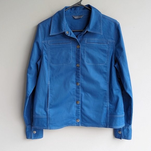 Koret blue button down light jacket - Picture 1 of 6
